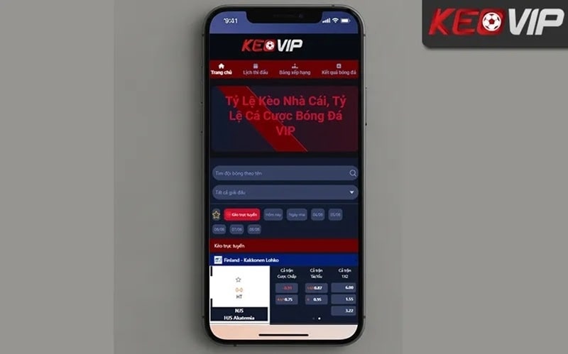 Ứng dụng KeoVip giúp bạn theo dõi kèo nhà cái 5 và bắt kèo rung mọi lúc mọi nơi